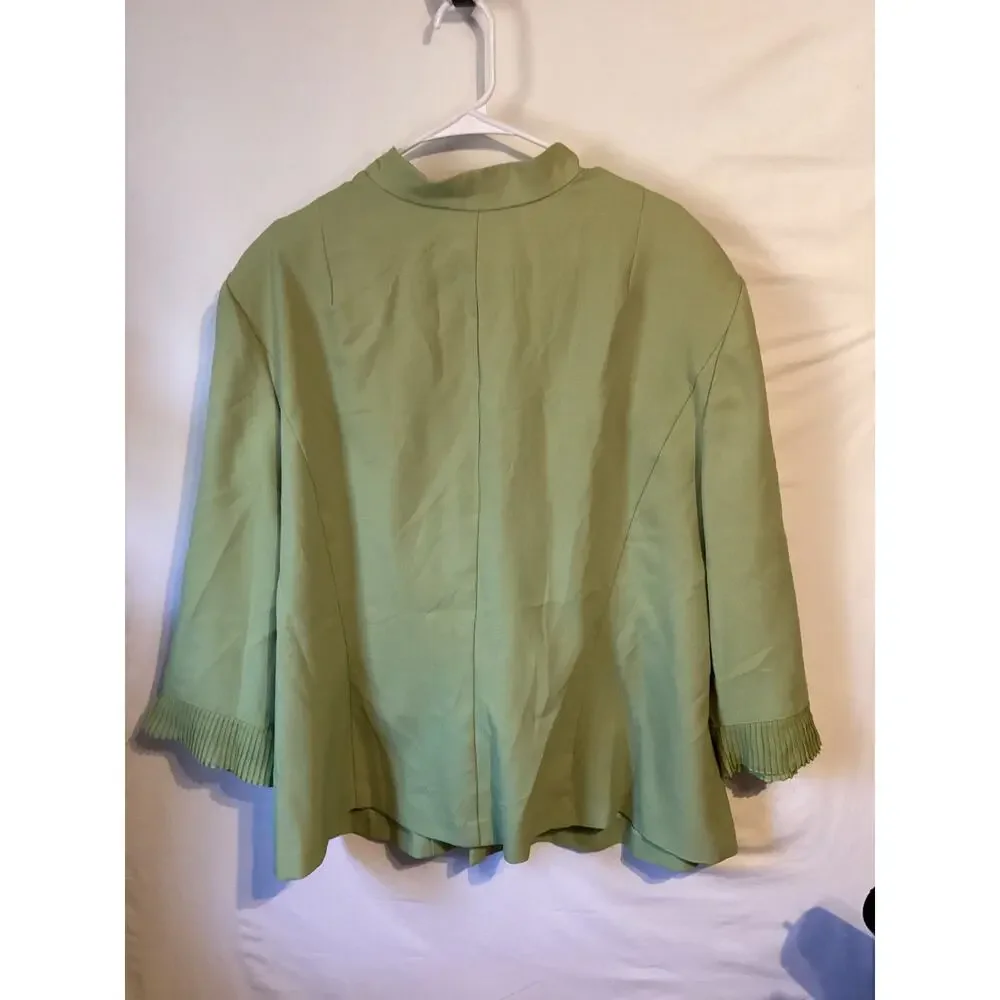 2189 Samantha Rose Womans Embroidered Top and Skirt Matching Set Lime Size 28W